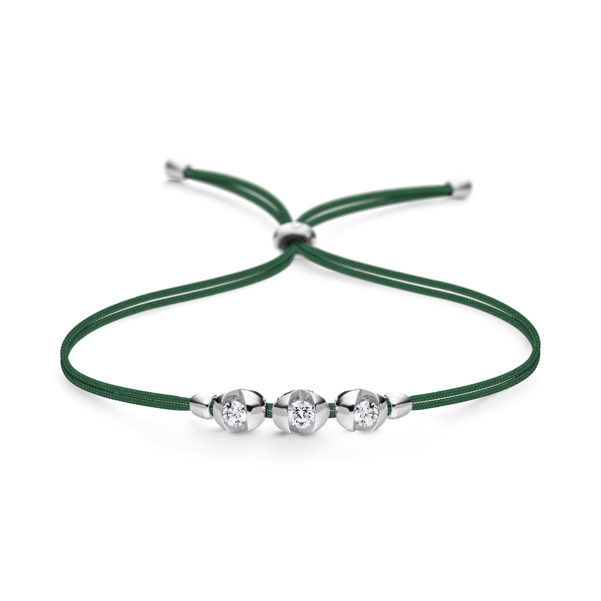 COLORTAIRE Armband, Weißgold • Diamant von Schaffrath (CTR32_B_008_BR_2_02_EMERALDGREEN_WW)