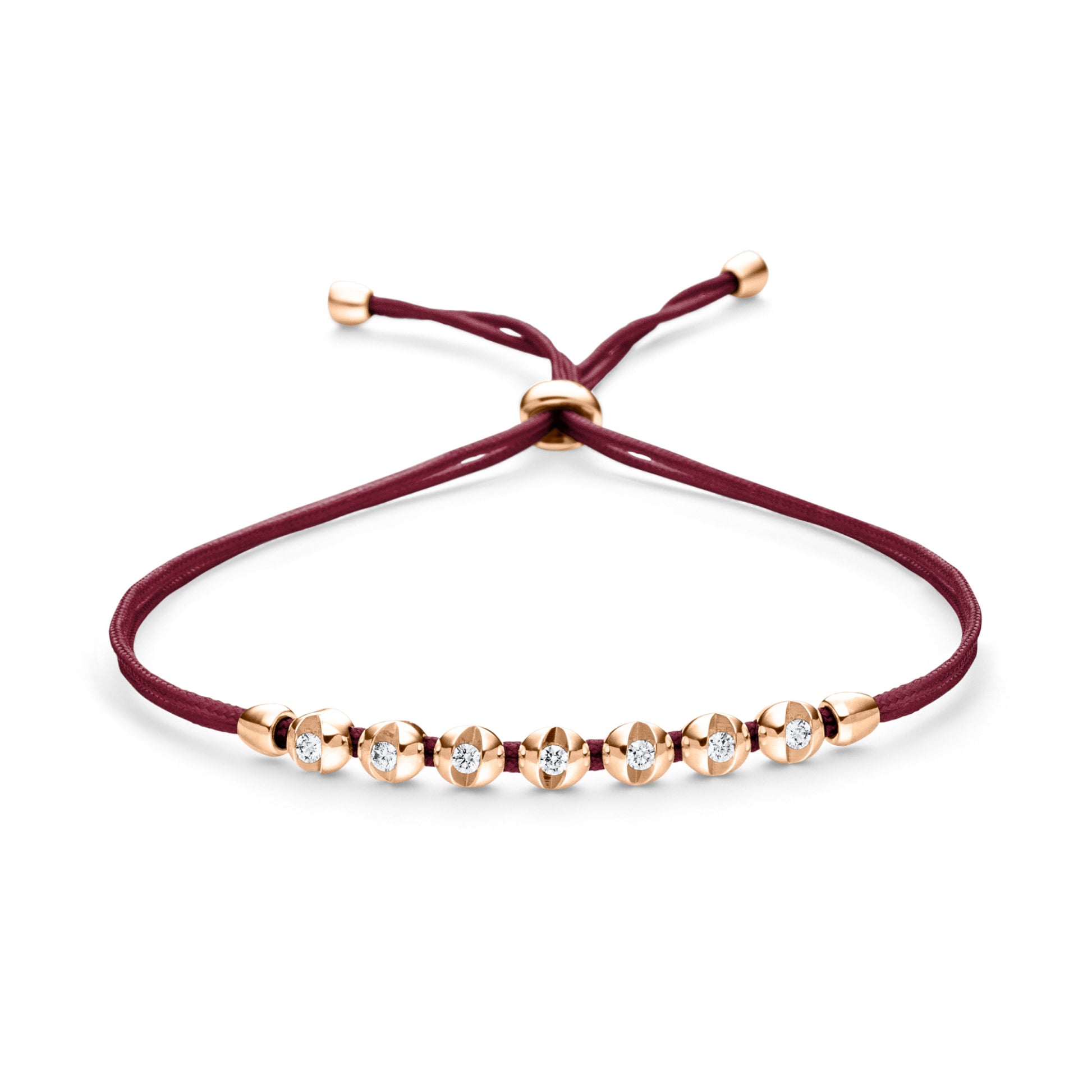 COLORTAIRE Armband, Roségold • Diamant von Schaffrath (CTR72_B_008_BR_2_03_DARKBURGUNDY_RW)
