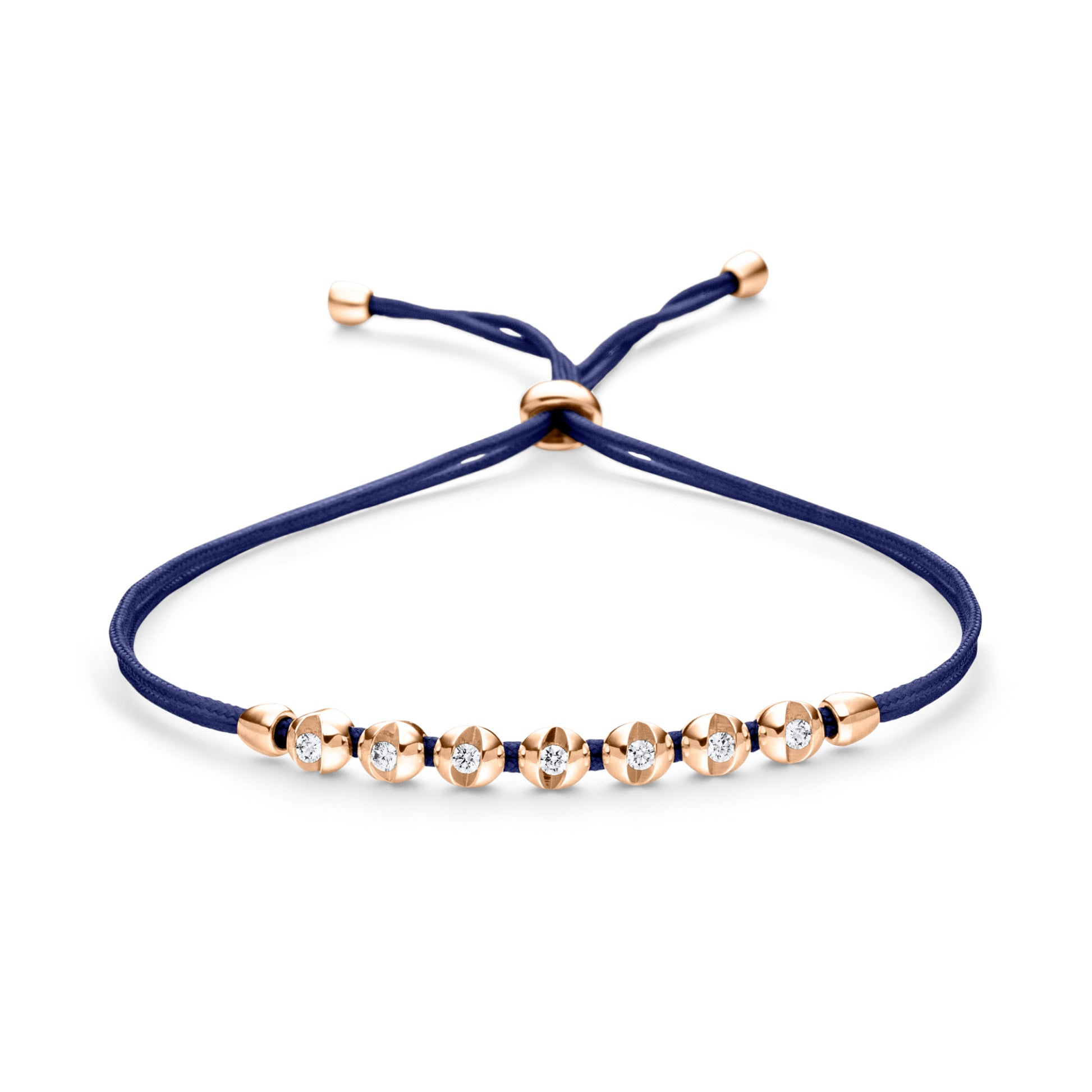 COLORTAIRE Armband, Roségold • Diamant von Schaffrath (CTR72_B_008_BR_2_05_NAVY_RW)
