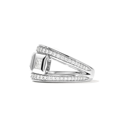 CURRICULUM VITAE 3 Ring mit Diamant Pavé medium, Weißgold • Diamant von Tamara Comolli (R-CV3-m-Pr-p-wg)