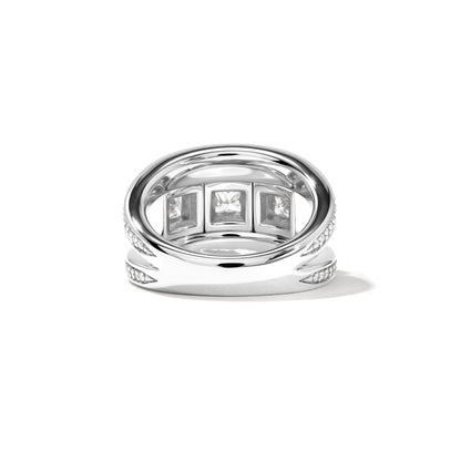 CURRICULUM VITAE 3 Ring mit Diamant Pavé medium, Weißgold • Diamant von Tamara Comolli (R-CV3-m-Pr-p-wg)