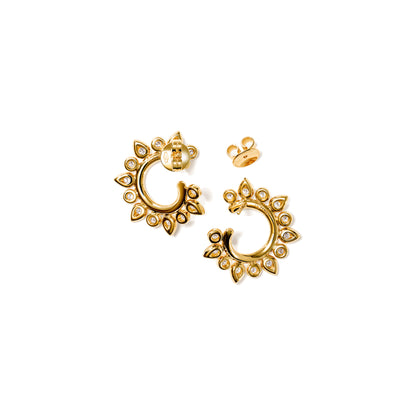 GYPSY Ohrringe Creole Sun Classic, Gelbgold • Diamant von Tamara Comolli (E-Gyp-HoSun-Cl-yg)
