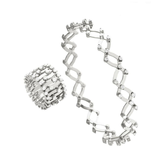 Serafino Multi-Size Ring und Armband von Serafino Consoli (Ref. SRB 1492 F4 WG WD)