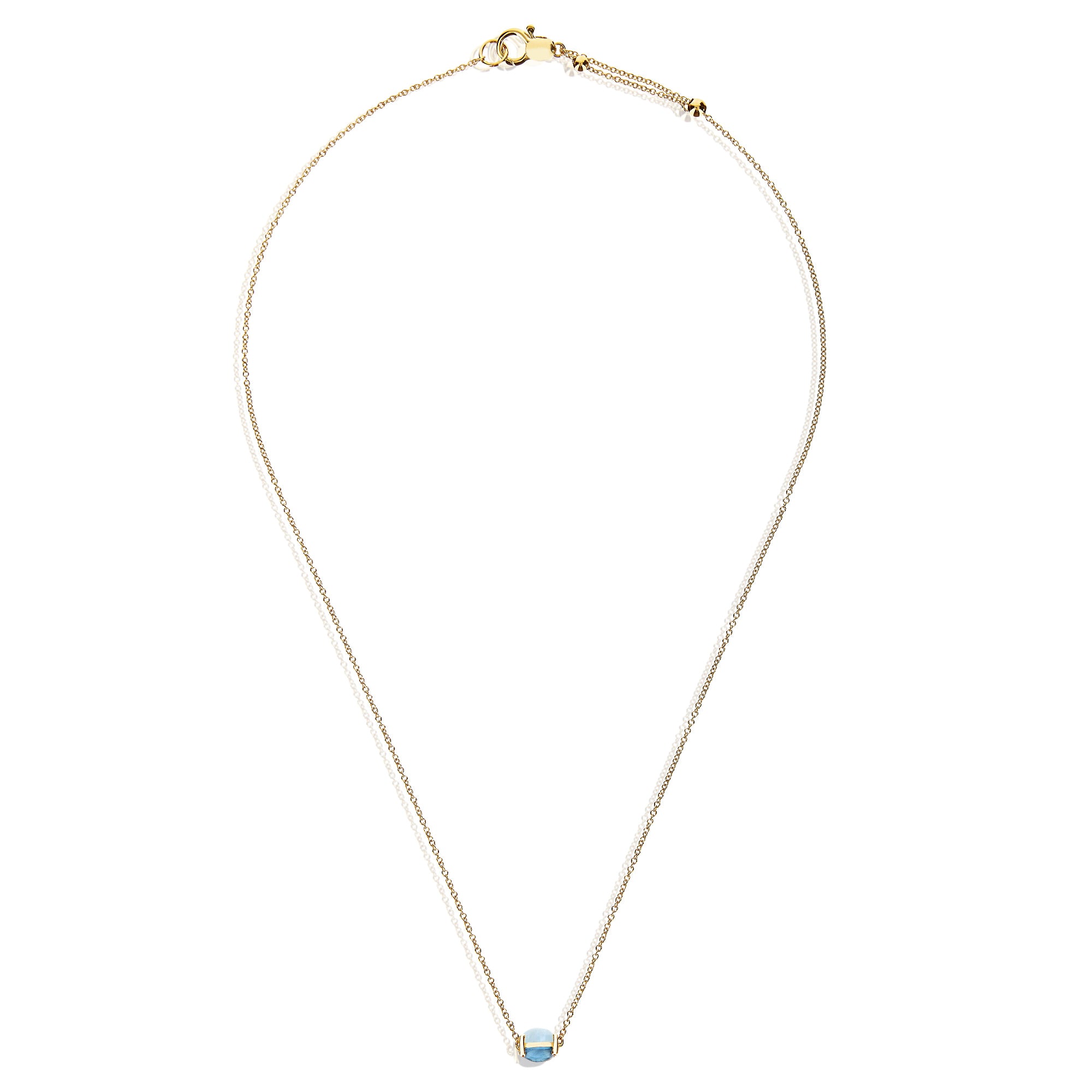 Dancing Azure Choker, Gelbgold • Aquamarin von Nanis (CN1-597)