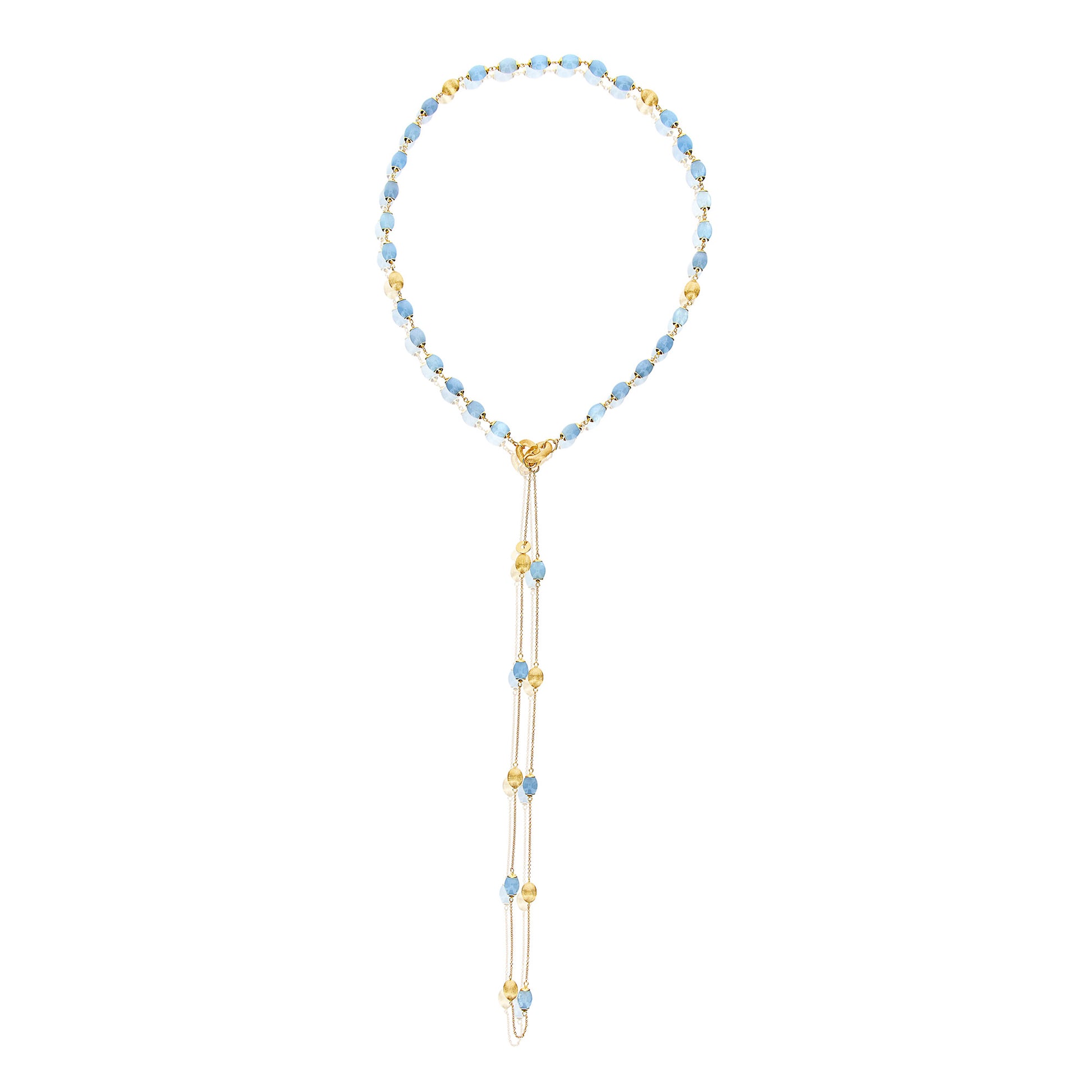 Dancing Azure Halskette, Gelbgold • Aquamarin von Nanis (CN4-575)