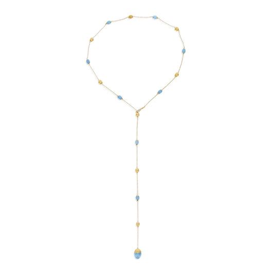 Dancing Azure Halskette, Gelbgold • Aquamarin • Diamant von Nanis (CS29-575)