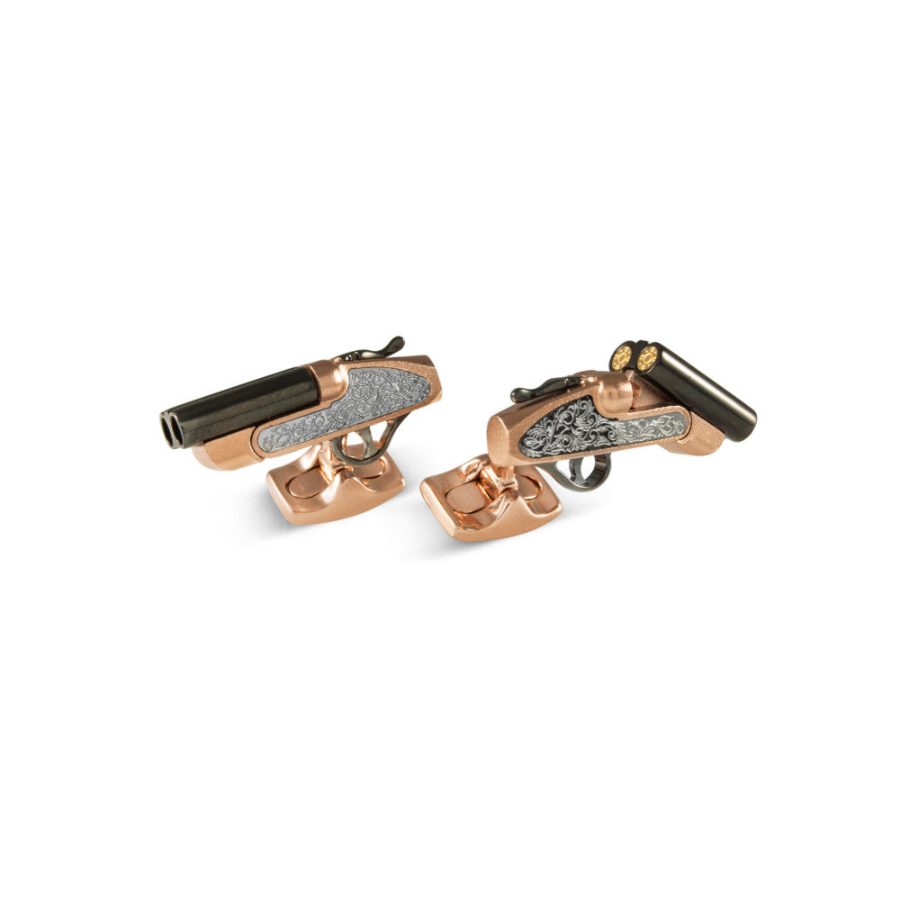 Deakin and Francis Fundamentals Manschettenknöpfe Shotgun (BMC1309C0001) aus Sterlingsilber