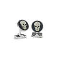 Deakin and Francis Fundamentals Manschettenknöpfe Skull Cameo (BMC0002C0001) aus Sterlingsilber mit Emaille