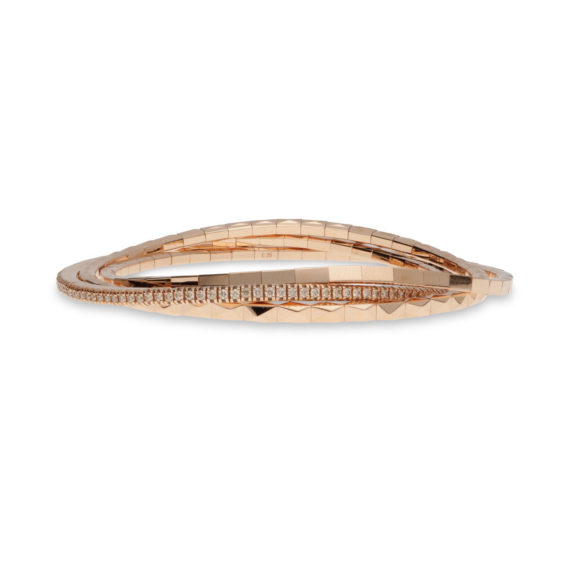 Demeglio Tennisarmbänder Trio (BTE25TRI13) aus Roségold mit Diamant