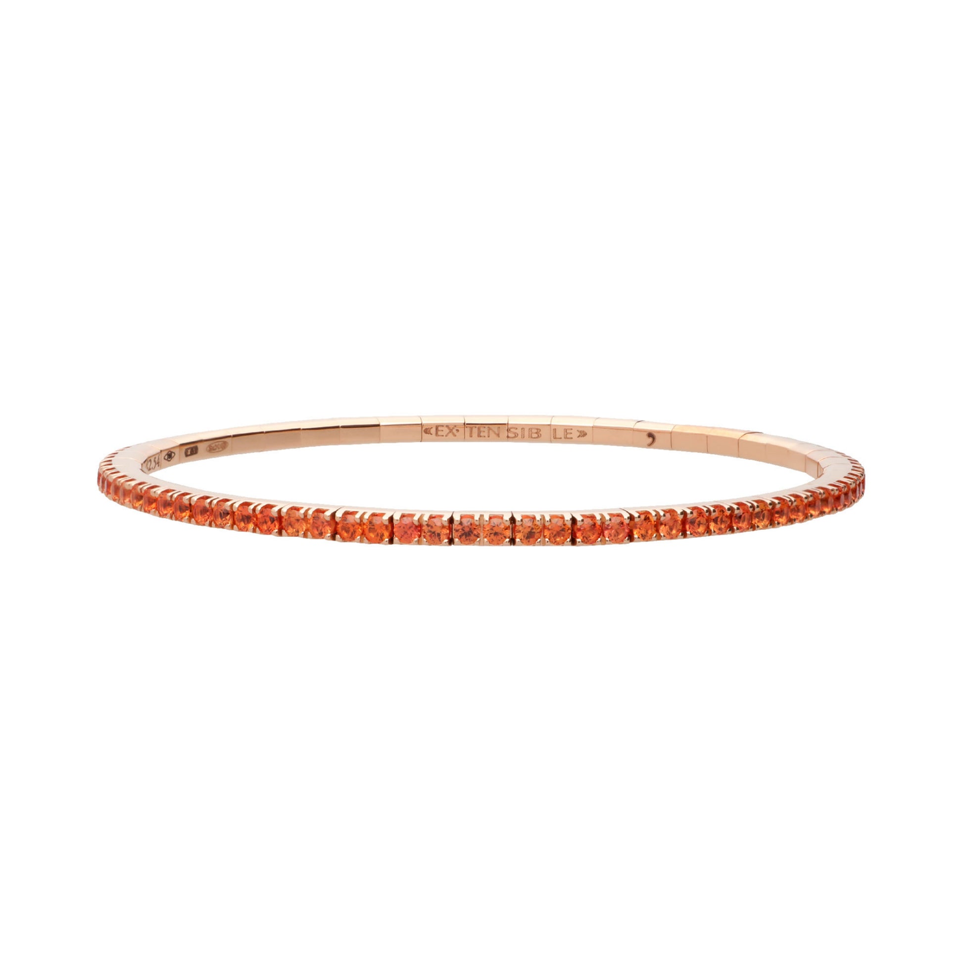 Demeglio Tennisarmband (BTE65ZO) aus Roségold mit Saphir