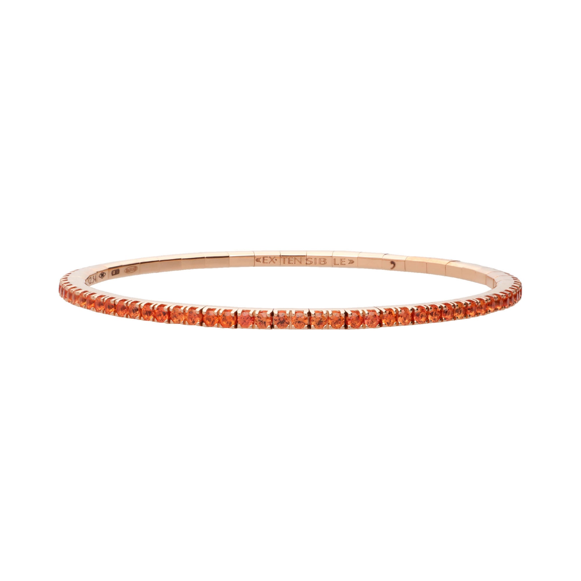 Demeglio Tennisarmband (BTE65ZO) aus Roségold mit Saphir