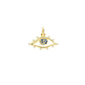 DoDo Anhänger Auge (DMC6029-EYESS-ZSBOG) aus Gelbgold mit Diamant und Saphir