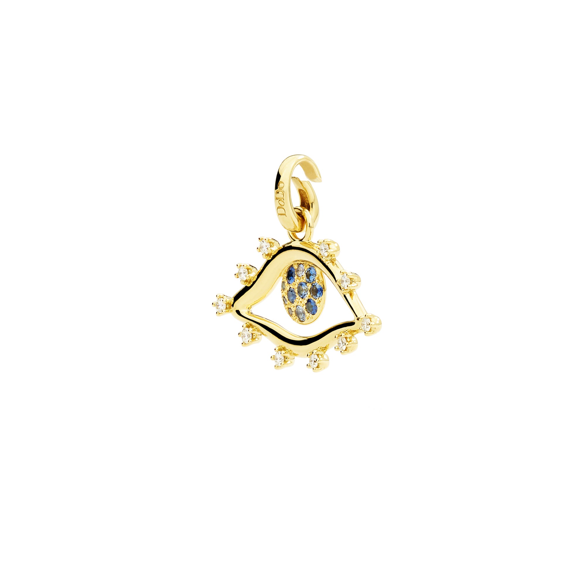 DoDo Anhänger Auge (DMC6029-EYESS-ZSBOG) aus Gelbgold mit Diamant und Saphir