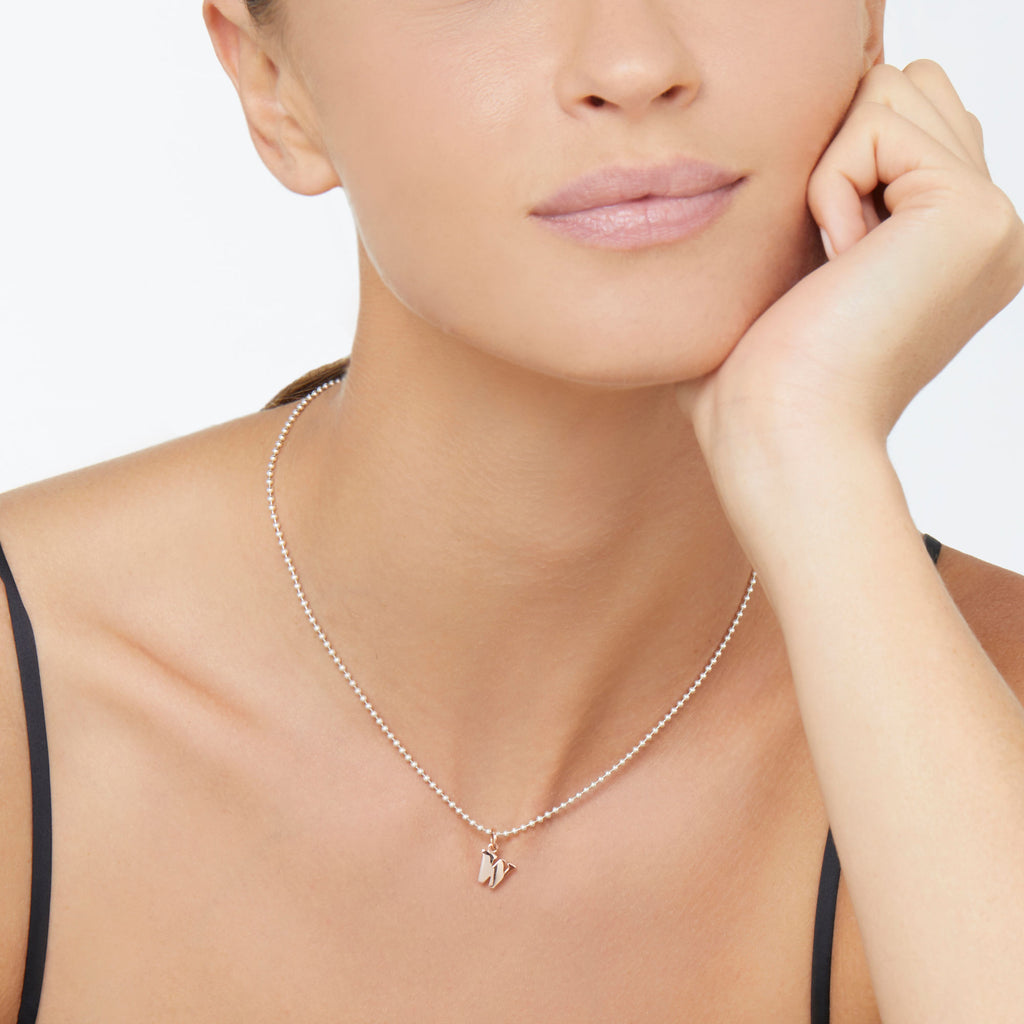 DoDo Anhänger Buchstabe W (DMB2026-LETWL-0009R) aus Roségold
