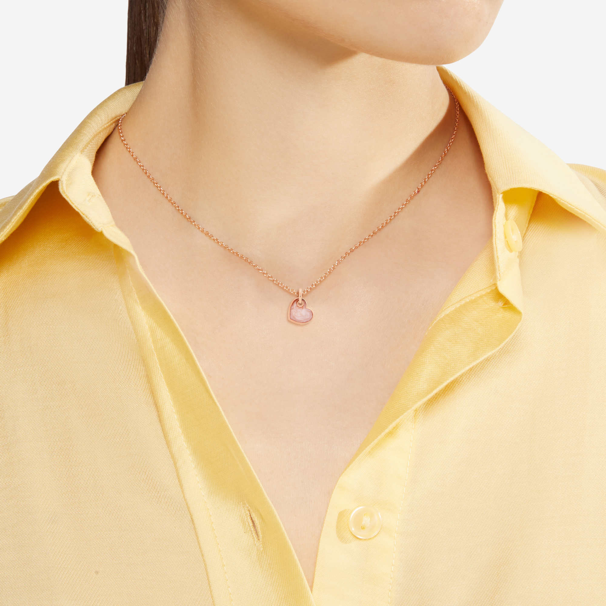 DoDo Anhänger Herz (DMC4011-HEART-ERS9R) aus Roségold mit Emaille