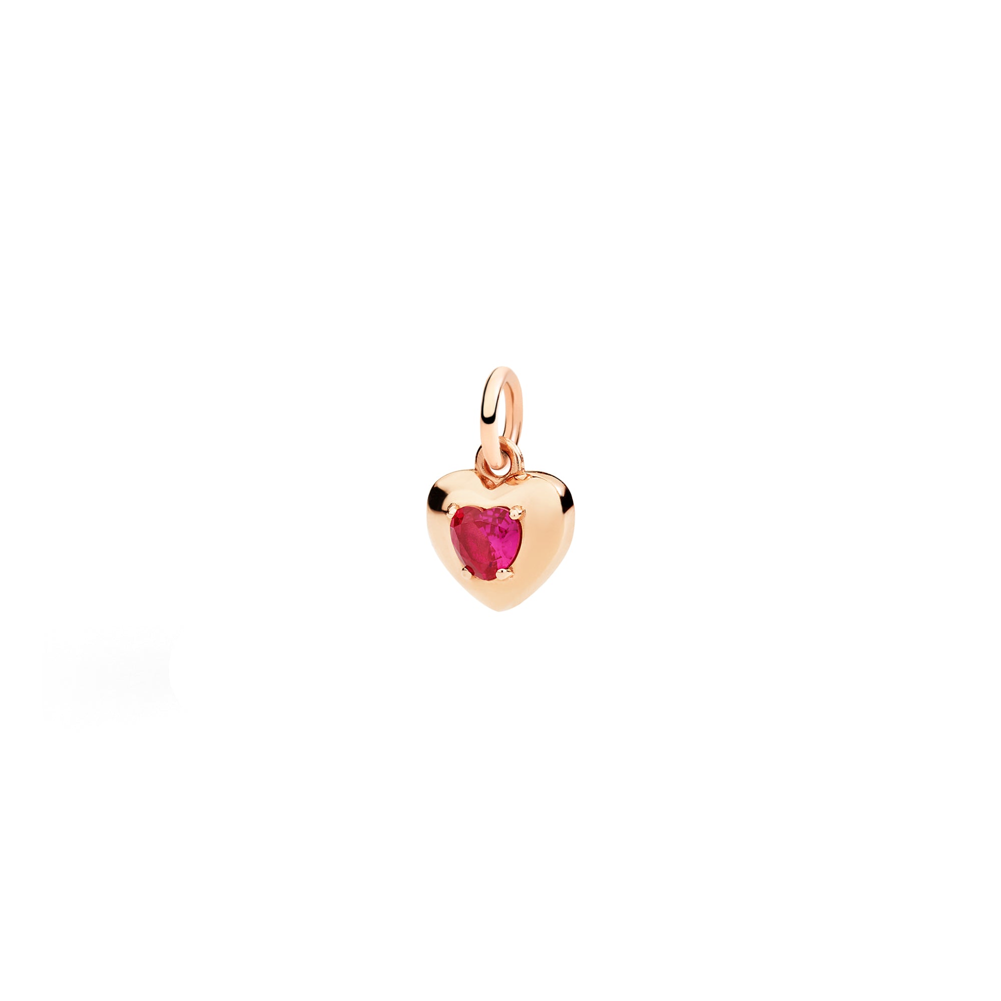 DoDo Anhänger Herz (DMC6000-HEART-SR09R) aus Roségold mit Rubin