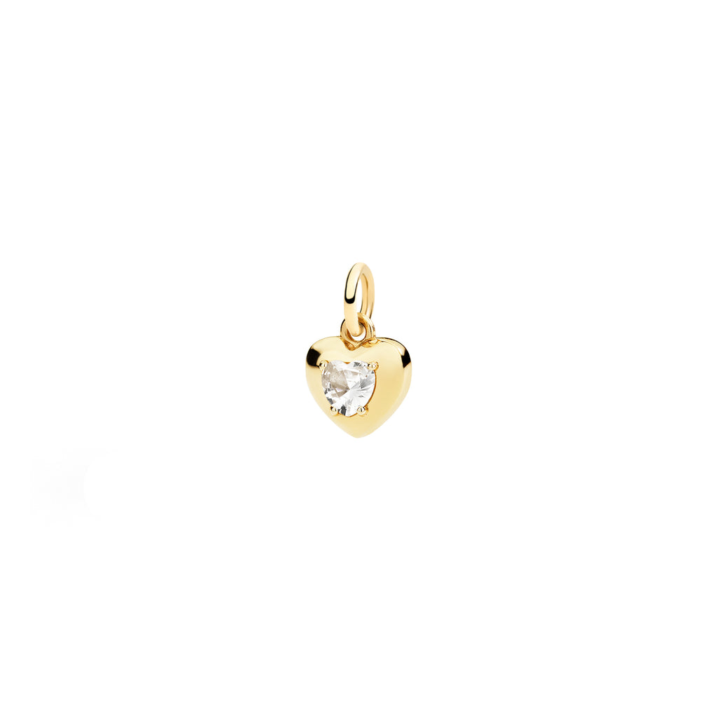 DoDo Anhänger Herz (DMC6000-HEART-SZB9G) aus Gelbgold mit Saphir