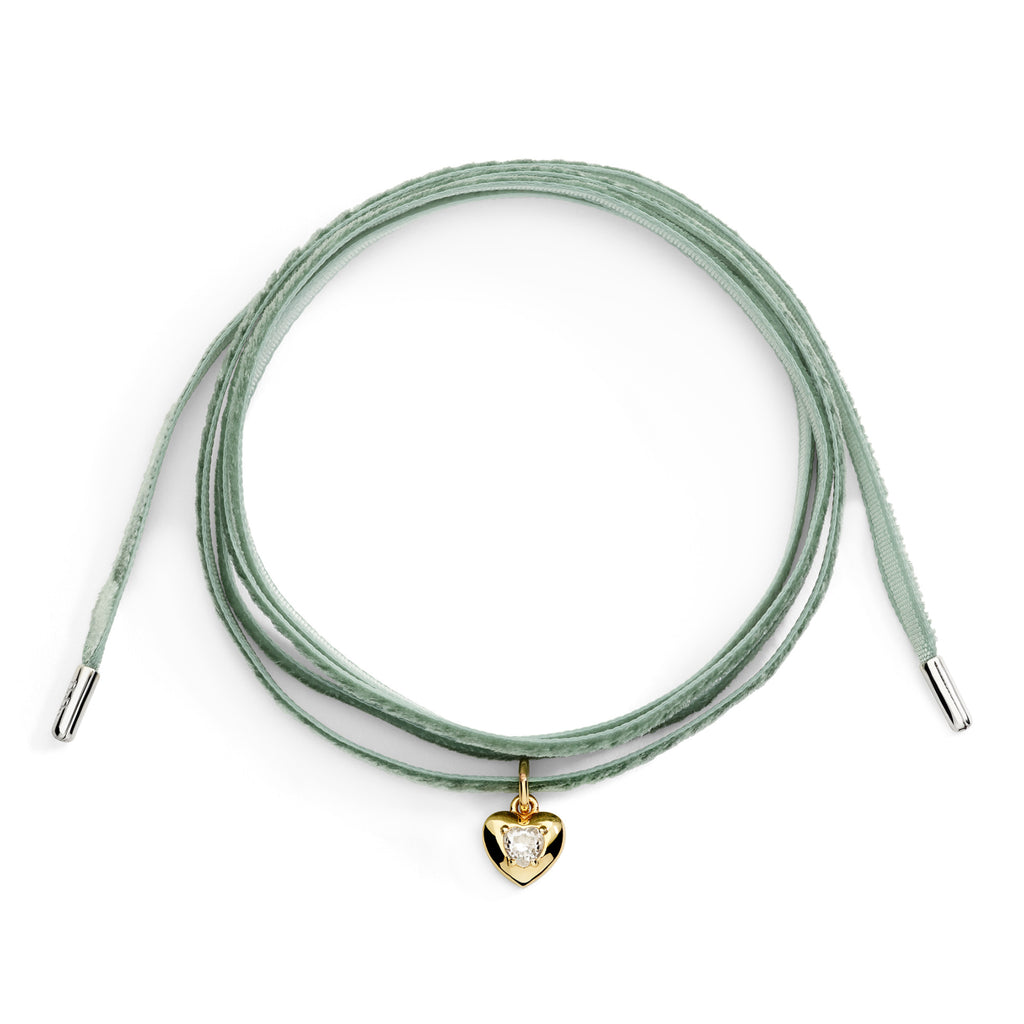 DoDo Anhänger Herz (DMC6000-HEART-SZB9G) aus Gelbgold mit Saphir