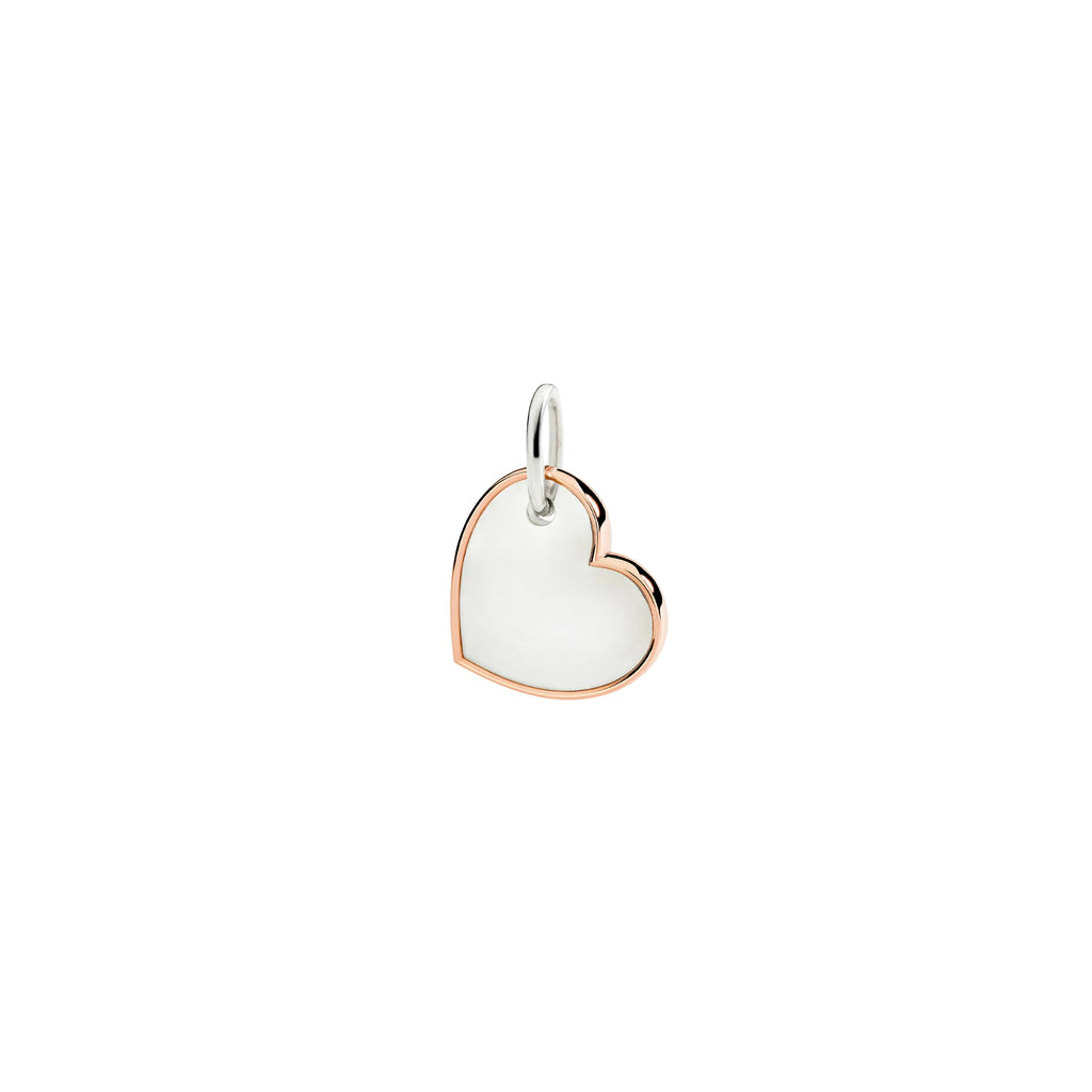 DoDo Anhänger Herz XL aus Silber und Roségold (DMC5024-CUORL-0009A) aus Bicolor-Gold