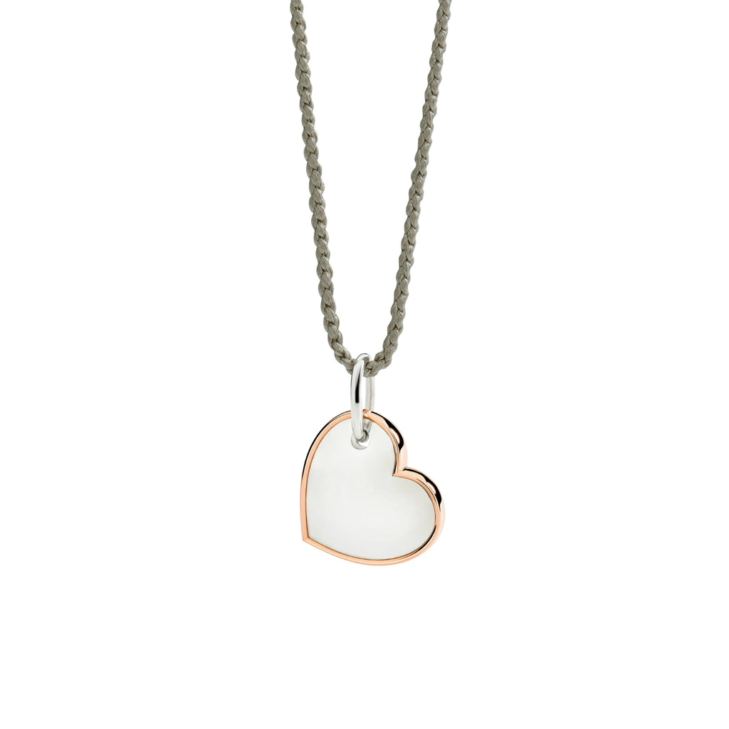 DoDo Anhänger Herz XL aus Silber und Roségold (DMC5024-CUORL-0009A) aus Bicolor-Gold