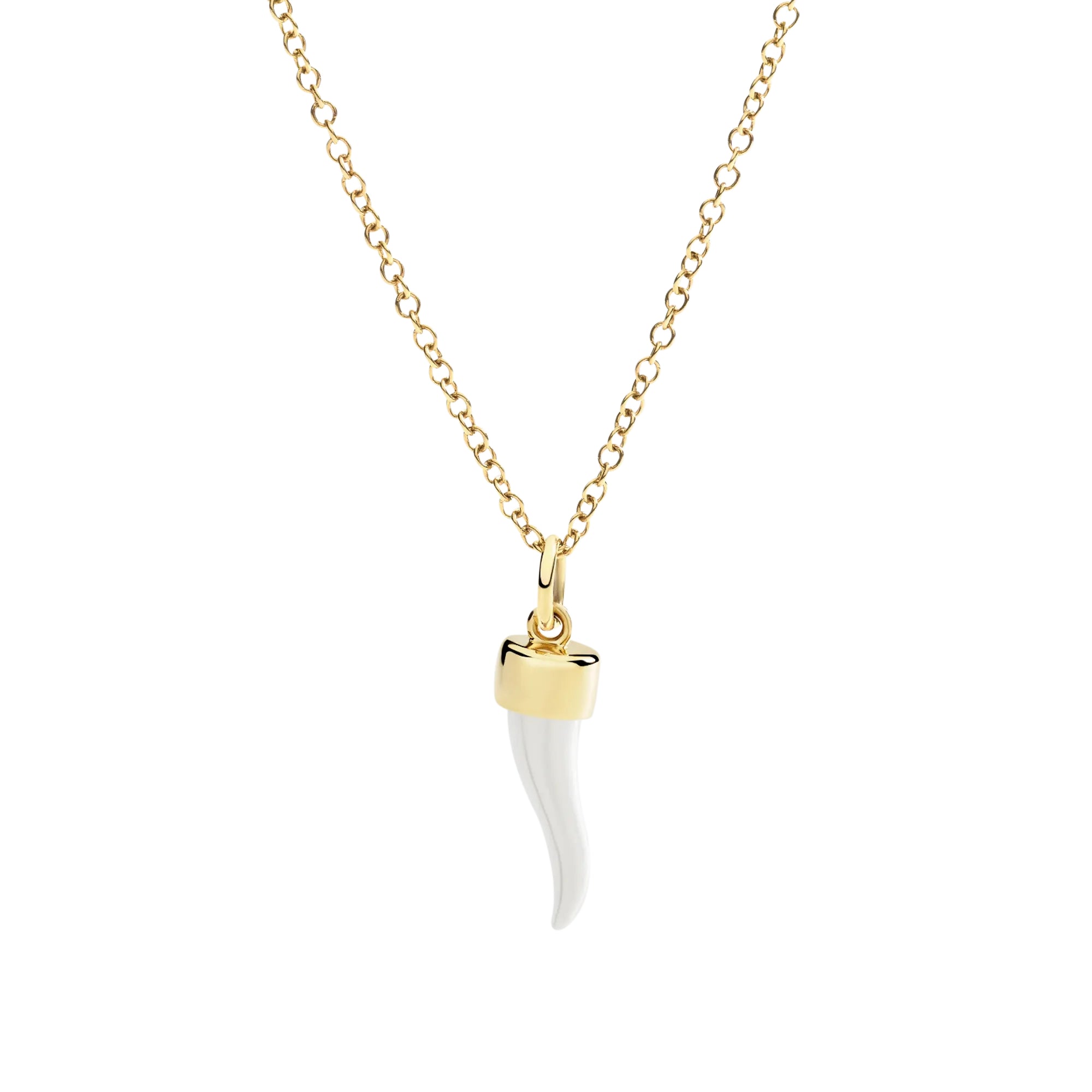 DoDo Anhänger Horn aus Gelbgold und Silber (DMC5007-HORNX-009GA) aus Bicolor-Gold