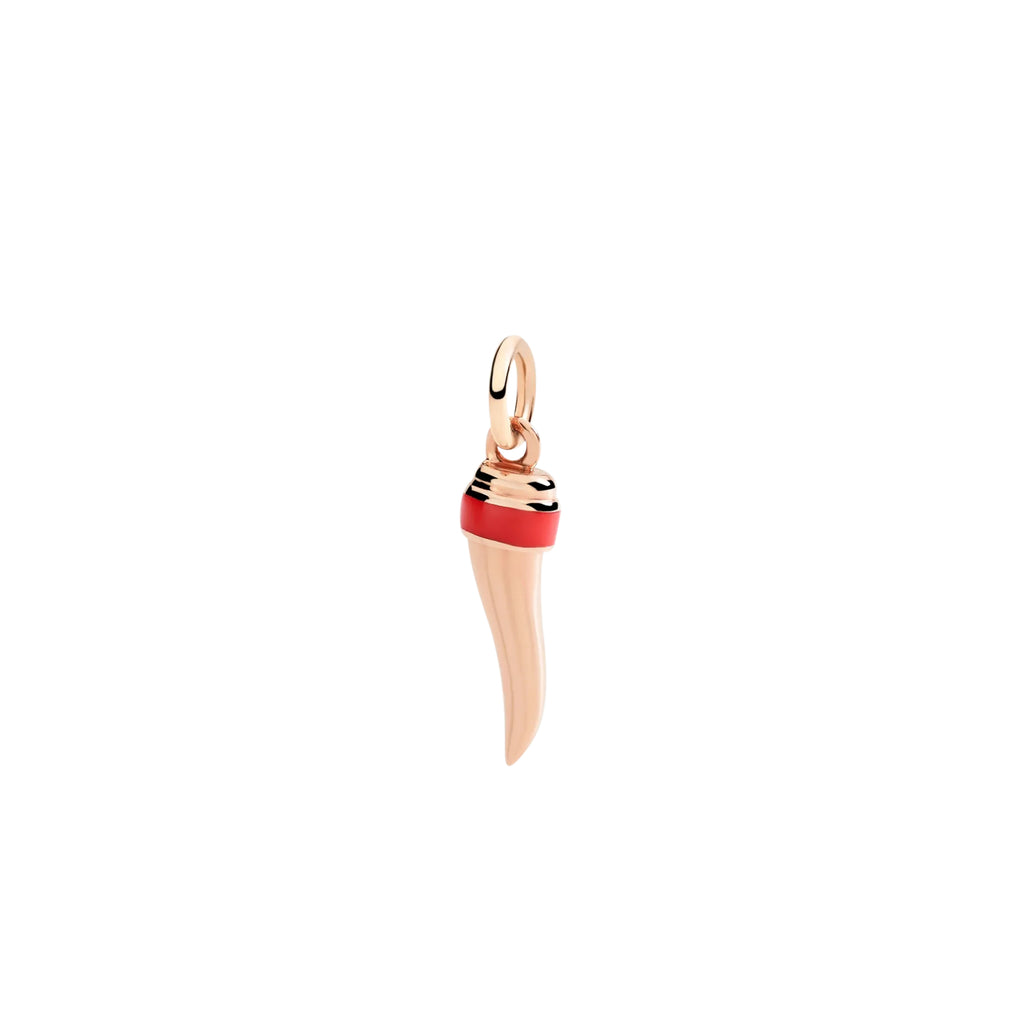 DoDo Anhänger Horn aus Roségold und Emaille (DMC5003-HORNX-ERO9R) aus Roségold mit Emaille