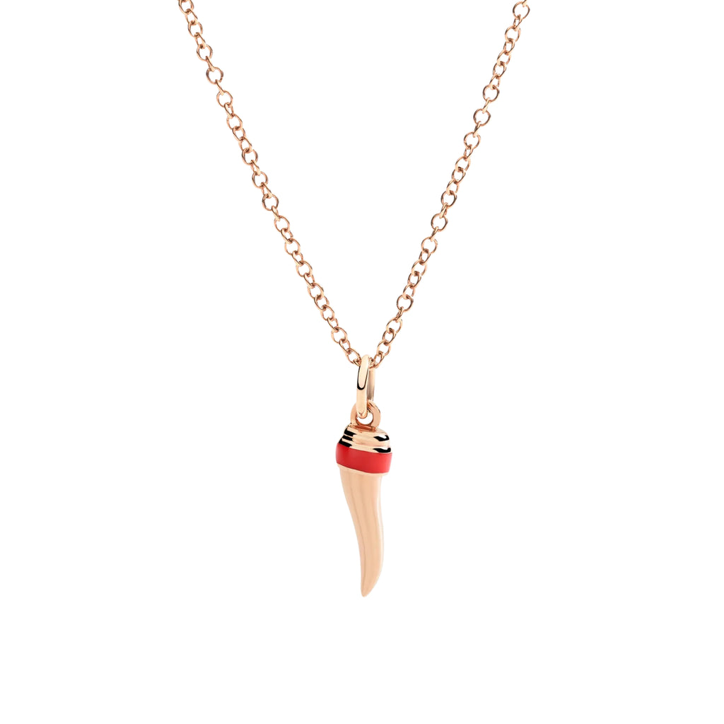 DoDo Anhänger Horn aus Roségold und Emaille (DMC5003-HORNX-ERO9R) aus Roségold mit Emaille