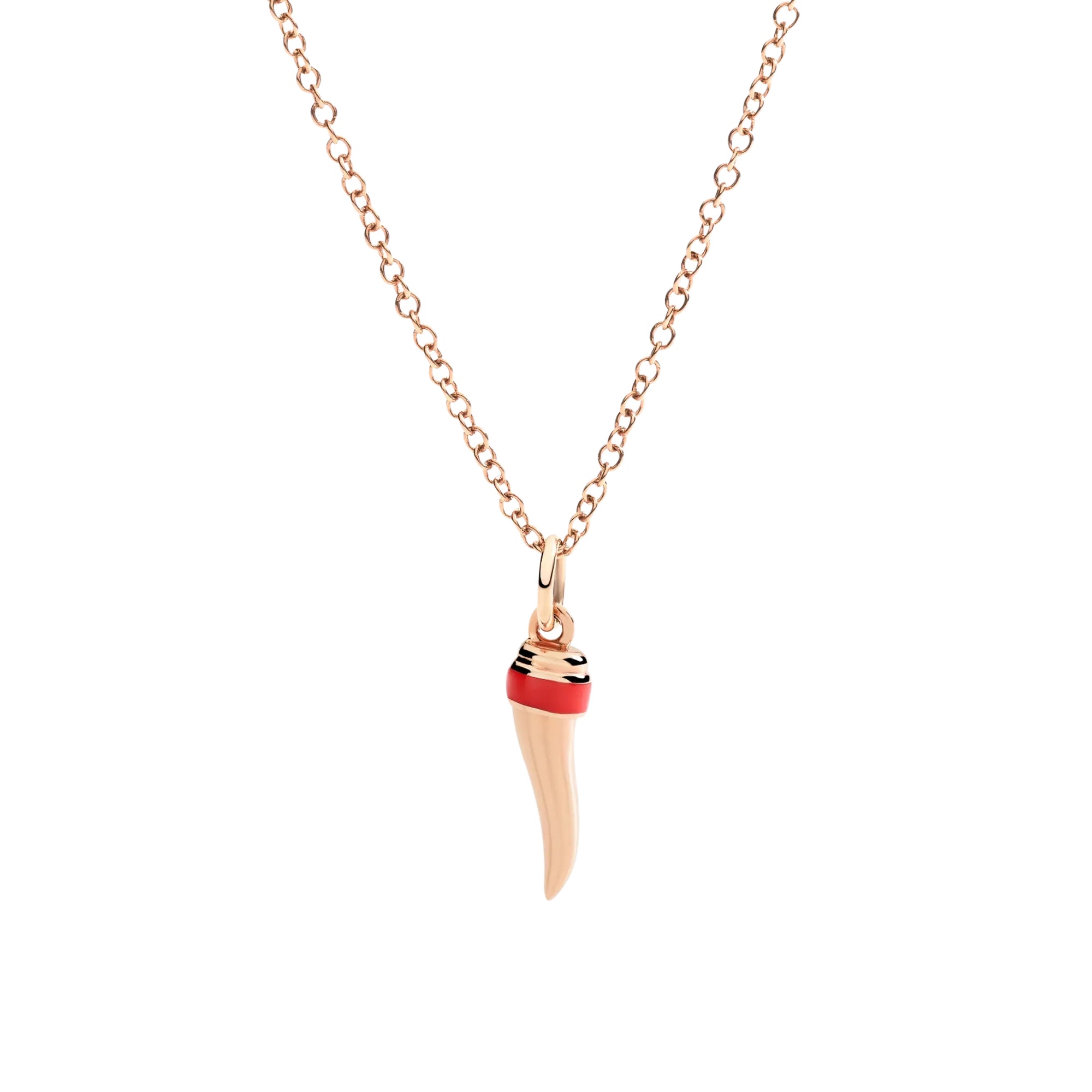 DoDo Anhänger Horn aus Roségold und Emaille (DMC5003-HORNX-ERO9R) aus Roségold mit Emaille