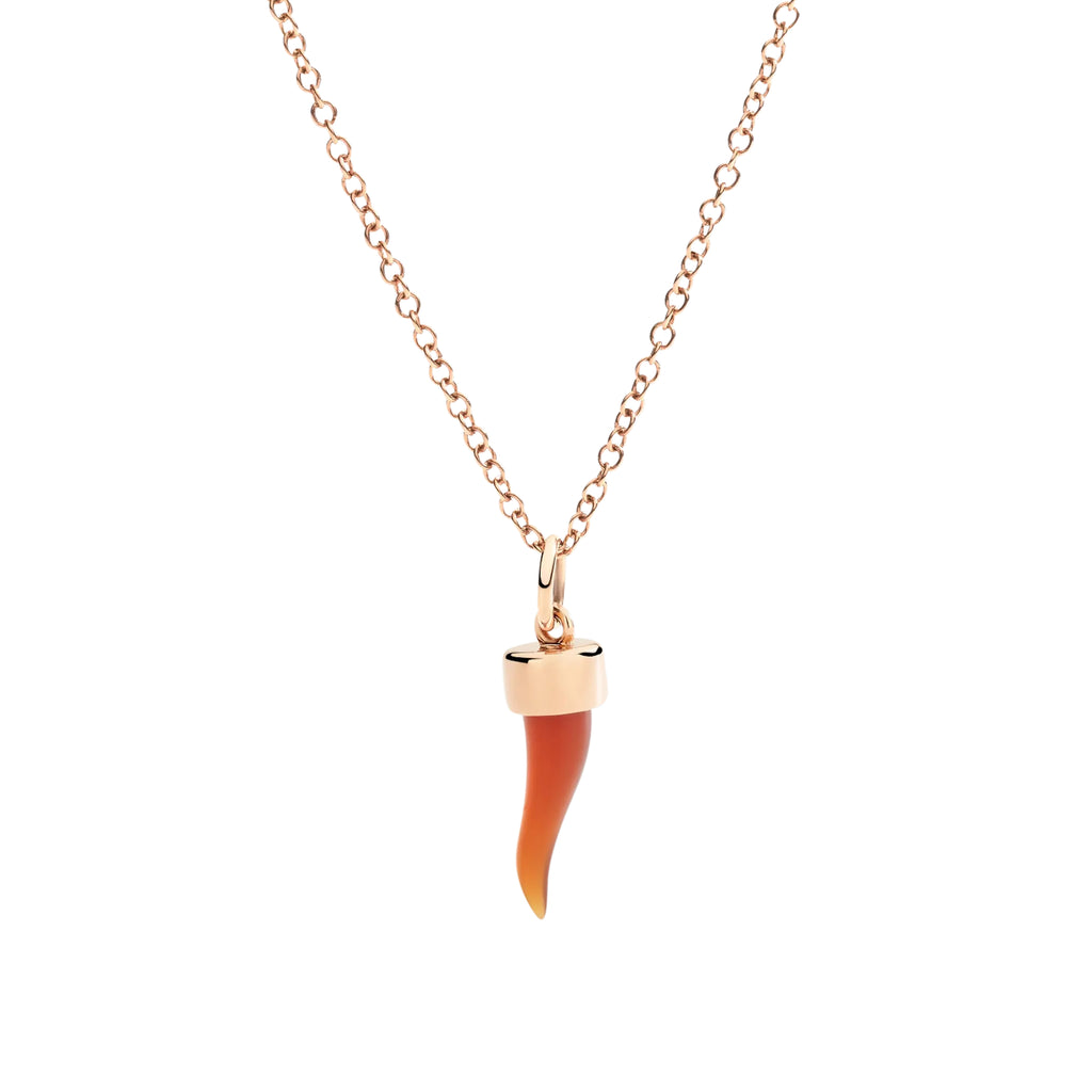 DoDo Anhänger Horn aus Roségold und Karneol (DMC5014-HORNX-CY09R) aus Roségold mit Karneol