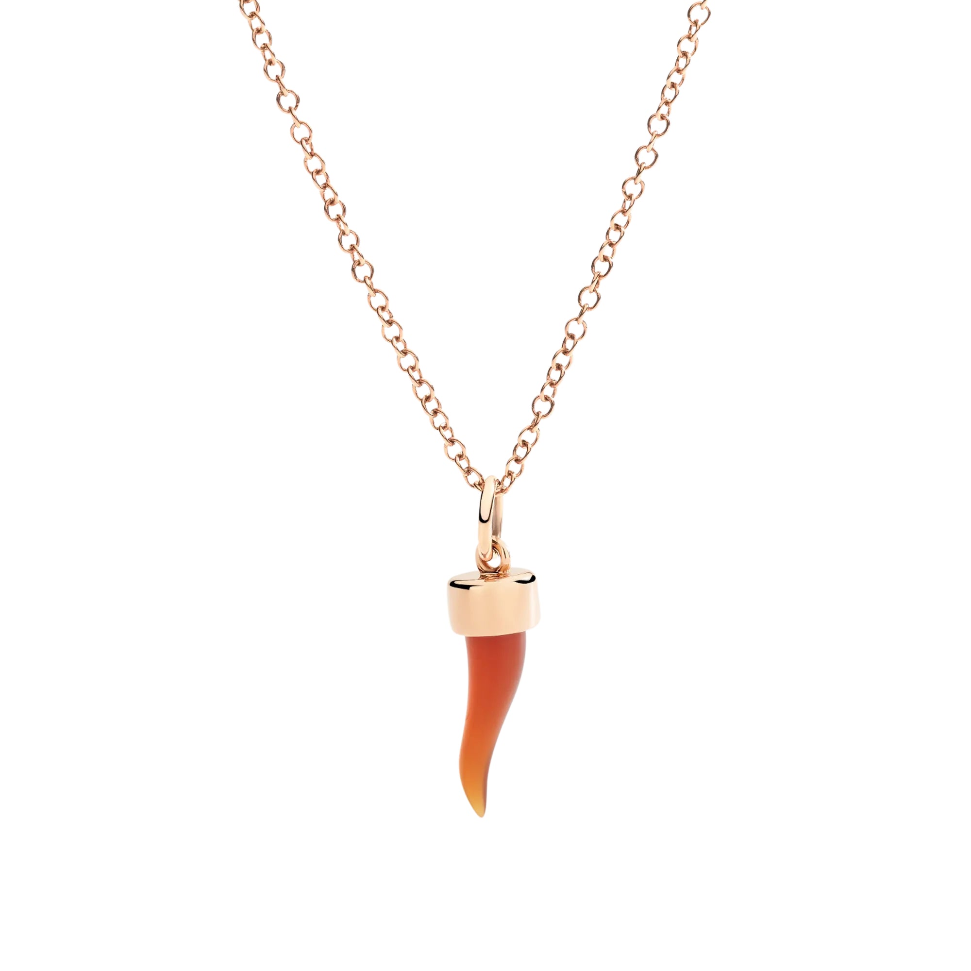 DoDo Anhänger Horn aus Roségold und Karneol (DMC5014-HORNX-CY09R) aus Roségold mit Karneol