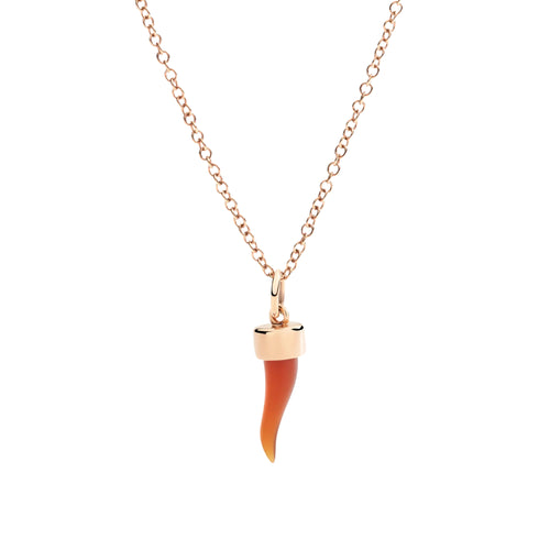 DoDo Anhänger Horn aus Roségold und Karneol (DMC5014-HORNX-CY09R) aus Roségold mit Karneol