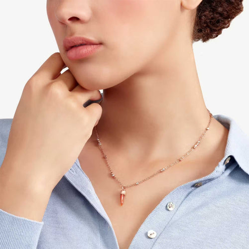 DoDo Anhänger Horn aus Roségold und Karneol (DMC5014-HORNX-CY09R) aus Roségold mit Karneol