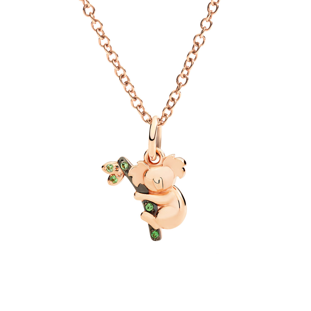 DoDo Anhänger Koala (DMC6012-KOALA-0TZ9R) aus Roségold mit Tsavorit