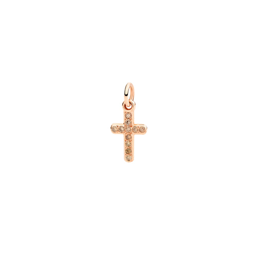 DoDo Anhänger Kreuz (DMC6008-CROSS-DBR9R) aus Roségold mit Diamant