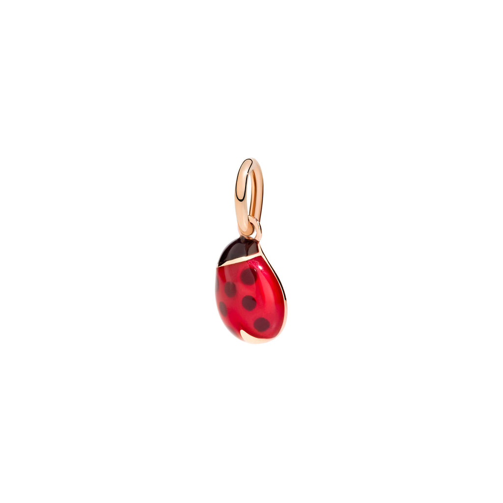 DoDo Anhänger Marienkäfer (DMB9009-LADYS-ERO9R) aus Roségold mit Emaille