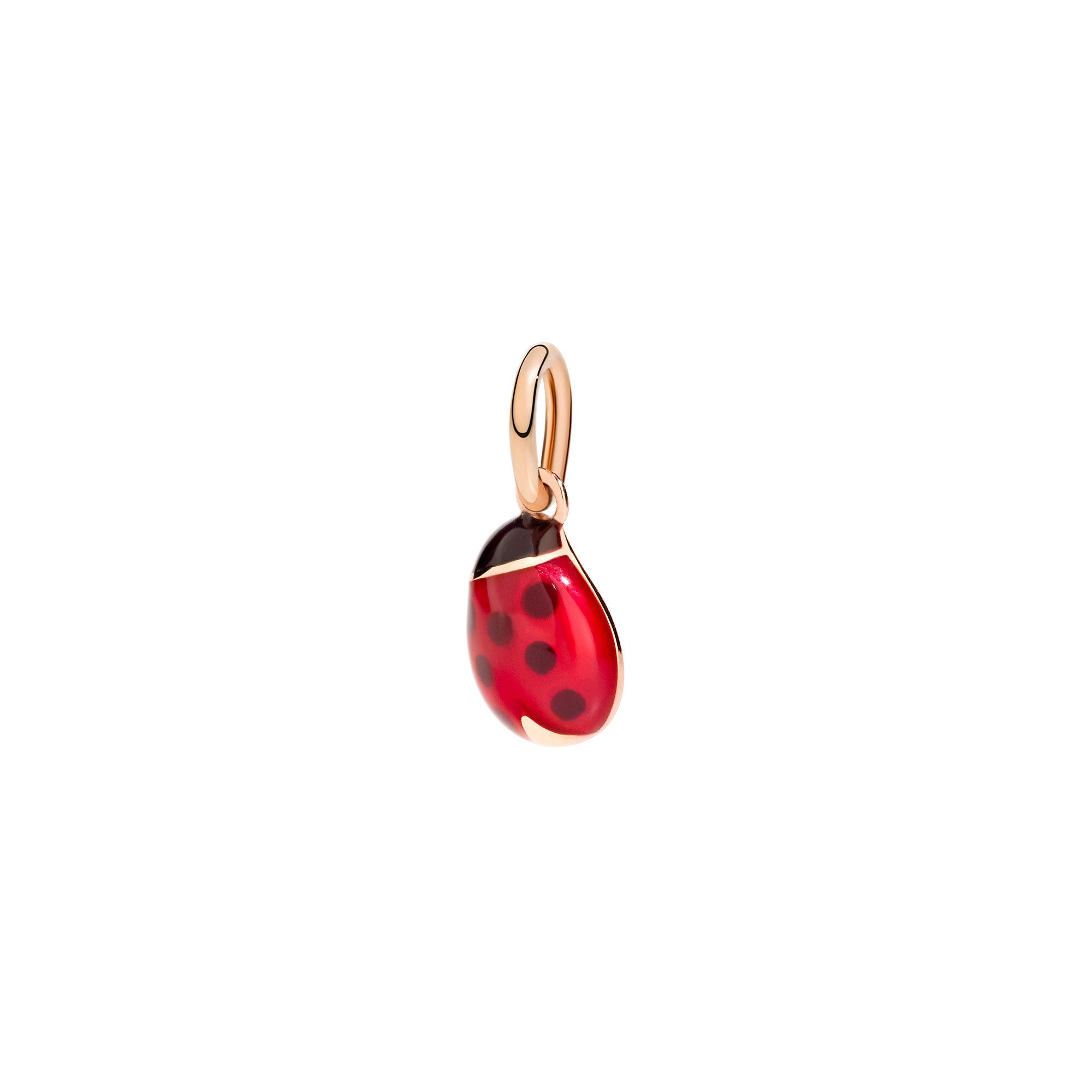 DoDo Anhänger Marienkäfer (DMB9009-LADYS-ERO9R) aus Roségold mit Emaille