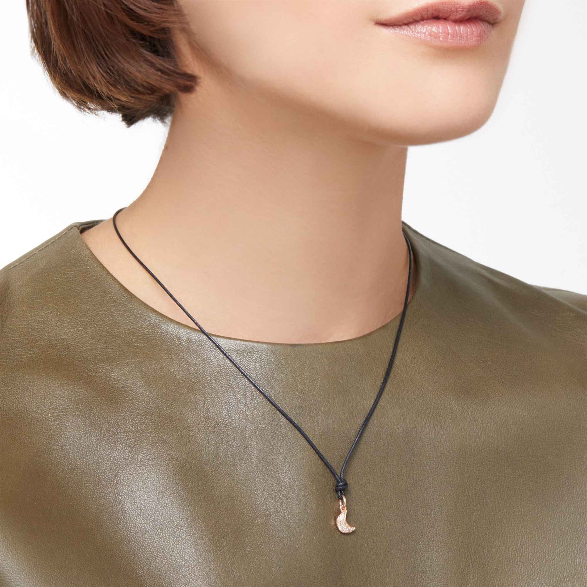 DoDo Anhänger Mond „Precious“ (DMB7006-MOONS-DBR9R) aus Roségold mit Diamant