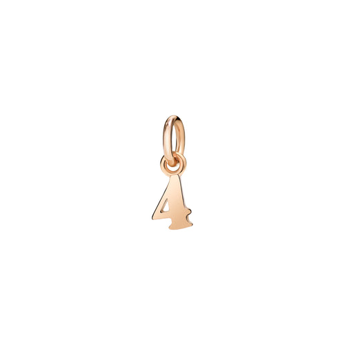 DoDo Anhänger Nummer 4 (DMB4024-NUM4S-0009R) aus Roségold