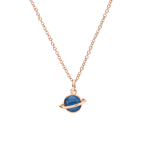 DoDo Anhänger Planet (DMC5015-UNIVE-EBPG9) aus Roségold mit Emaille