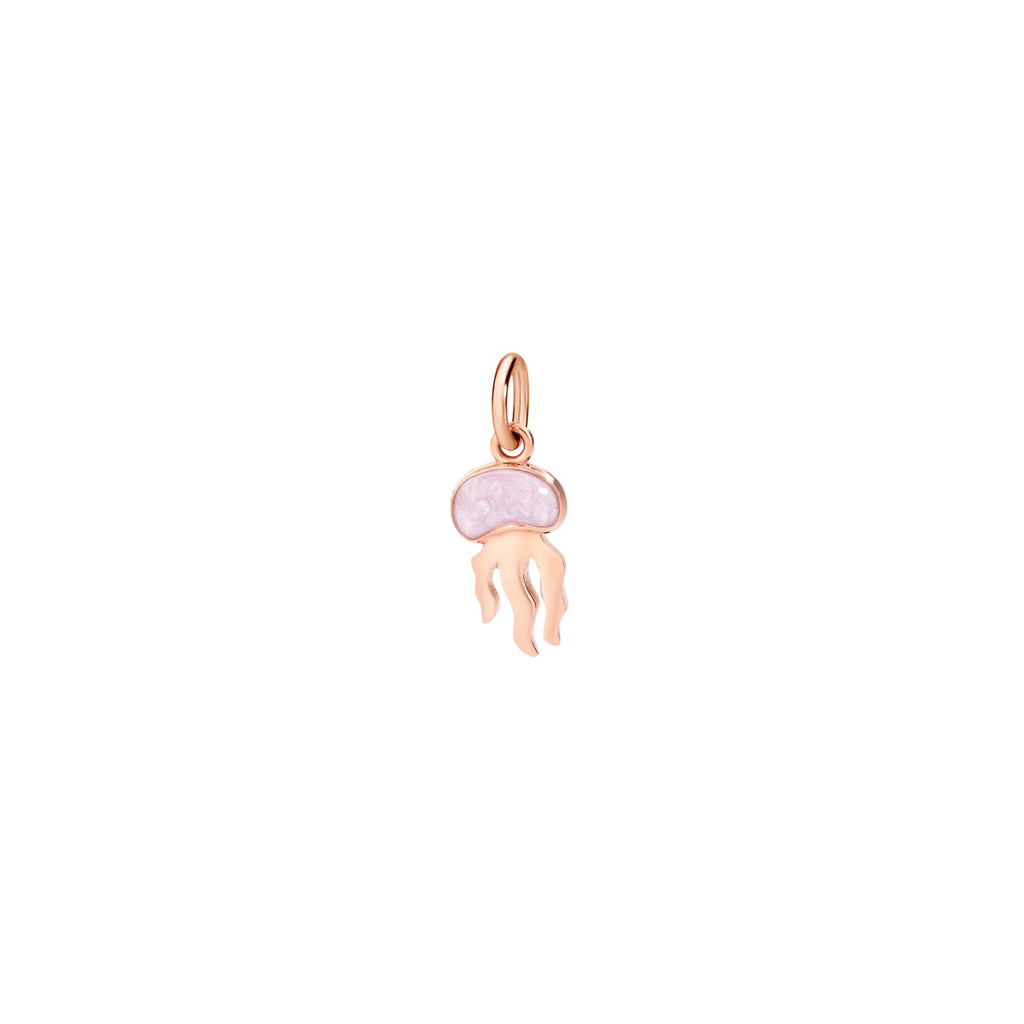 DoDo Anhänger Qualle (DMC0021-JELLY-EPR9R) aus Roségold mit Emaille
