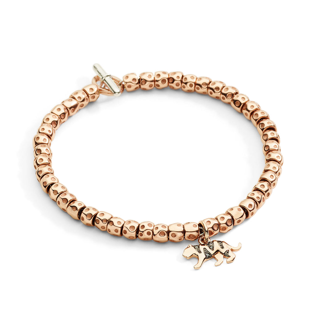 DoDo Anhänger Schlange (DMC6028-TIGER-DBK9R) aus Roségold mit Diamant