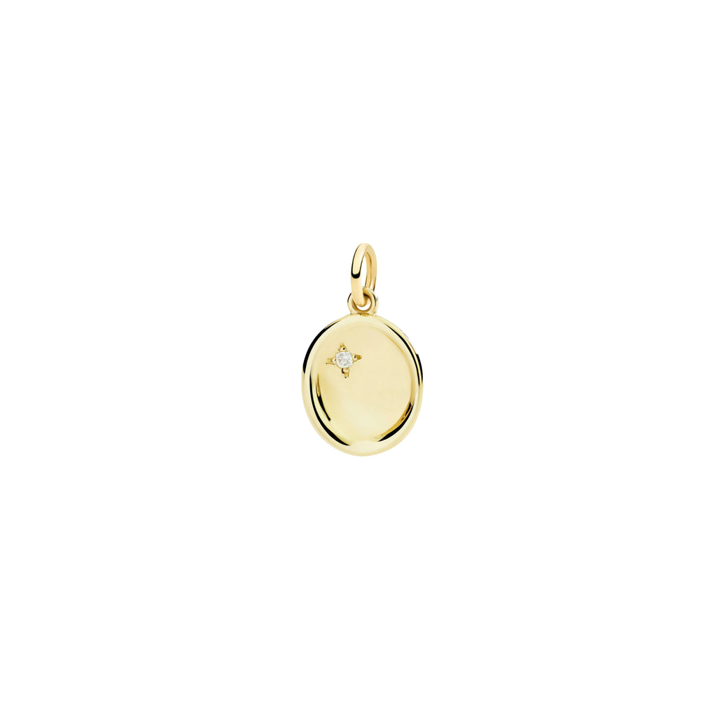 DoDo Anhänger Siegel (DMC5020-SIGNE-DB09G) aus Gelbgold mit Diamant