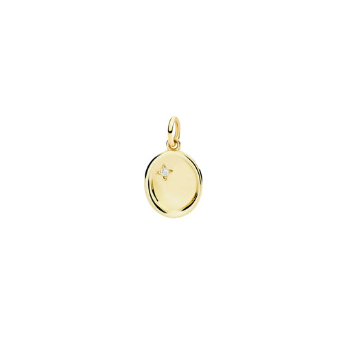 DoDo Anhänger Siegel (DMC5020-SIGNE-DB09G) aus Gelbgold mit Diamant