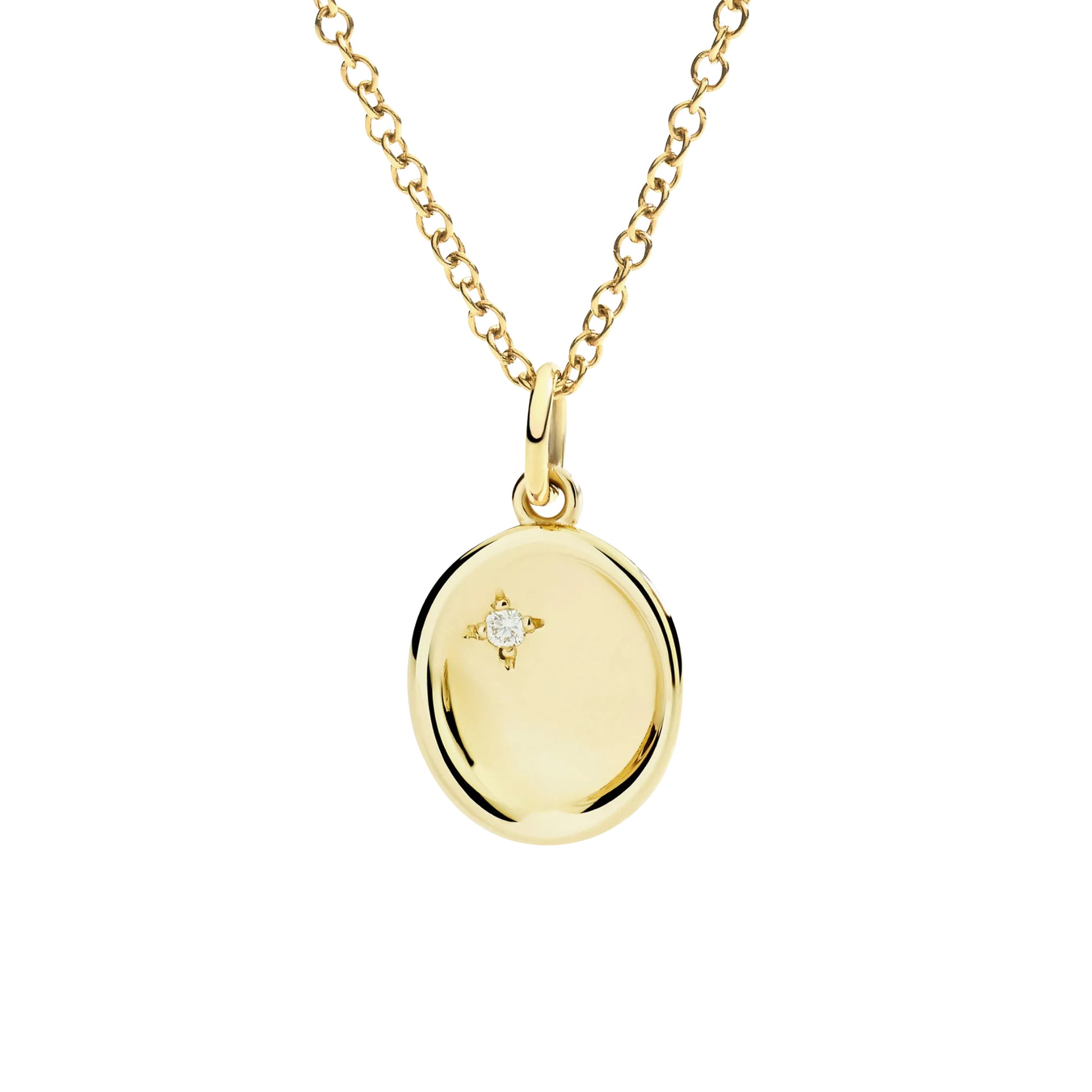 DoDo Anhänger Siegel (DMC5020-SIGNE-DB09G) aus Gelbgold mit Diamant