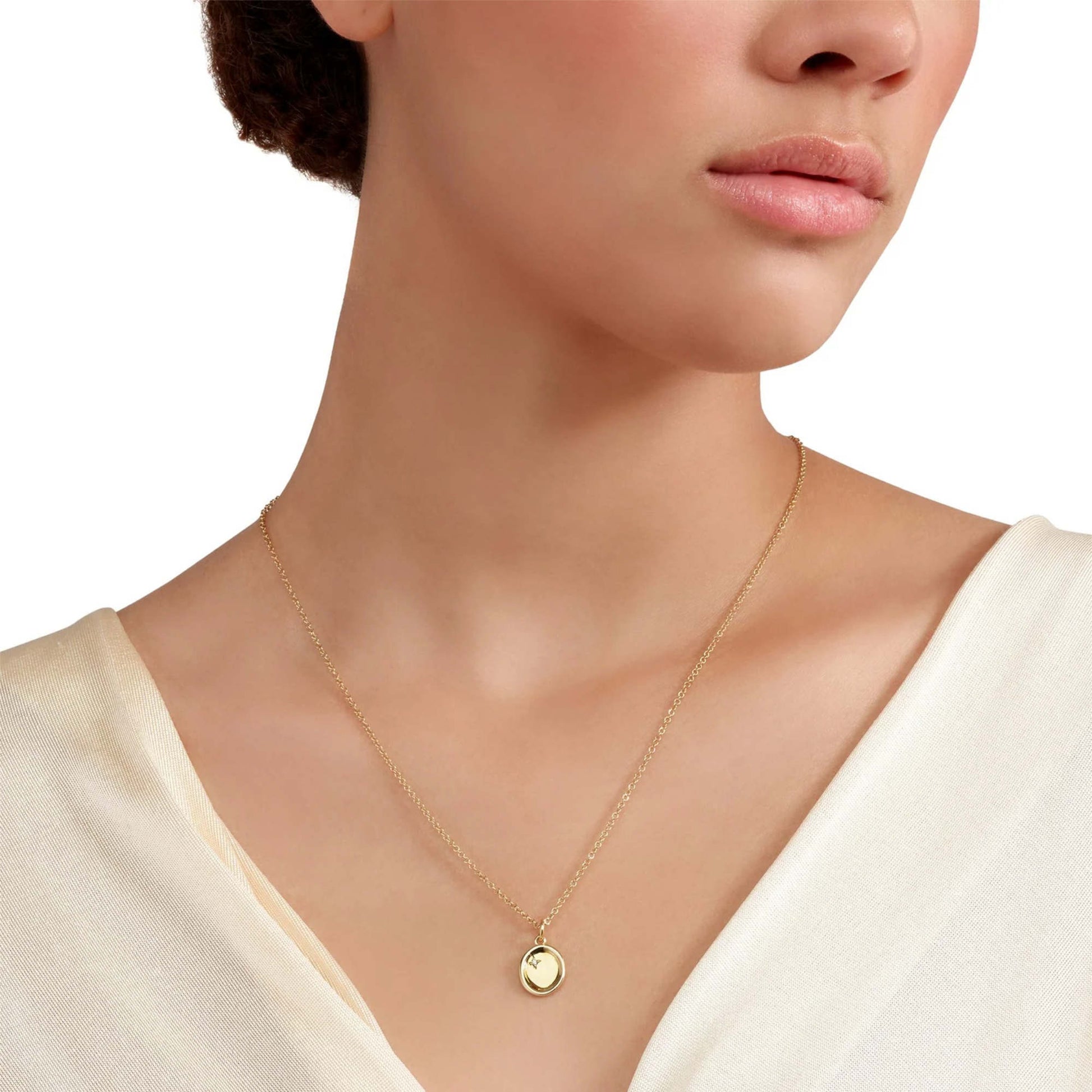 DoDo Anhänger Siegel (DMC5020-SIGNE-DB09G) aus Gelbgold mit Diamant