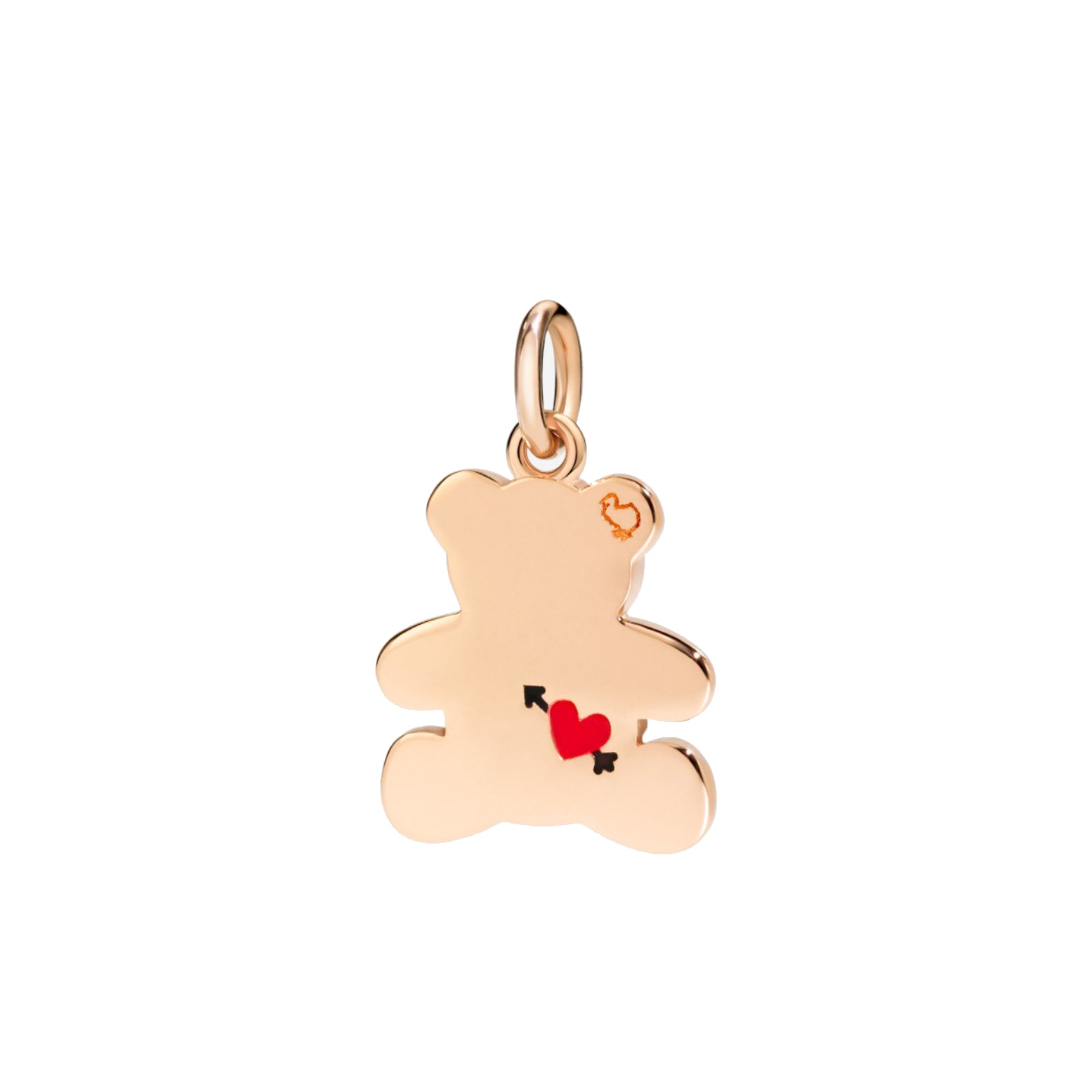 DoDo Anhänger Teddybär „Precious“ (DMB7049-TBEAR-DBX9R) aus Roségold mit Diamant und Emaille