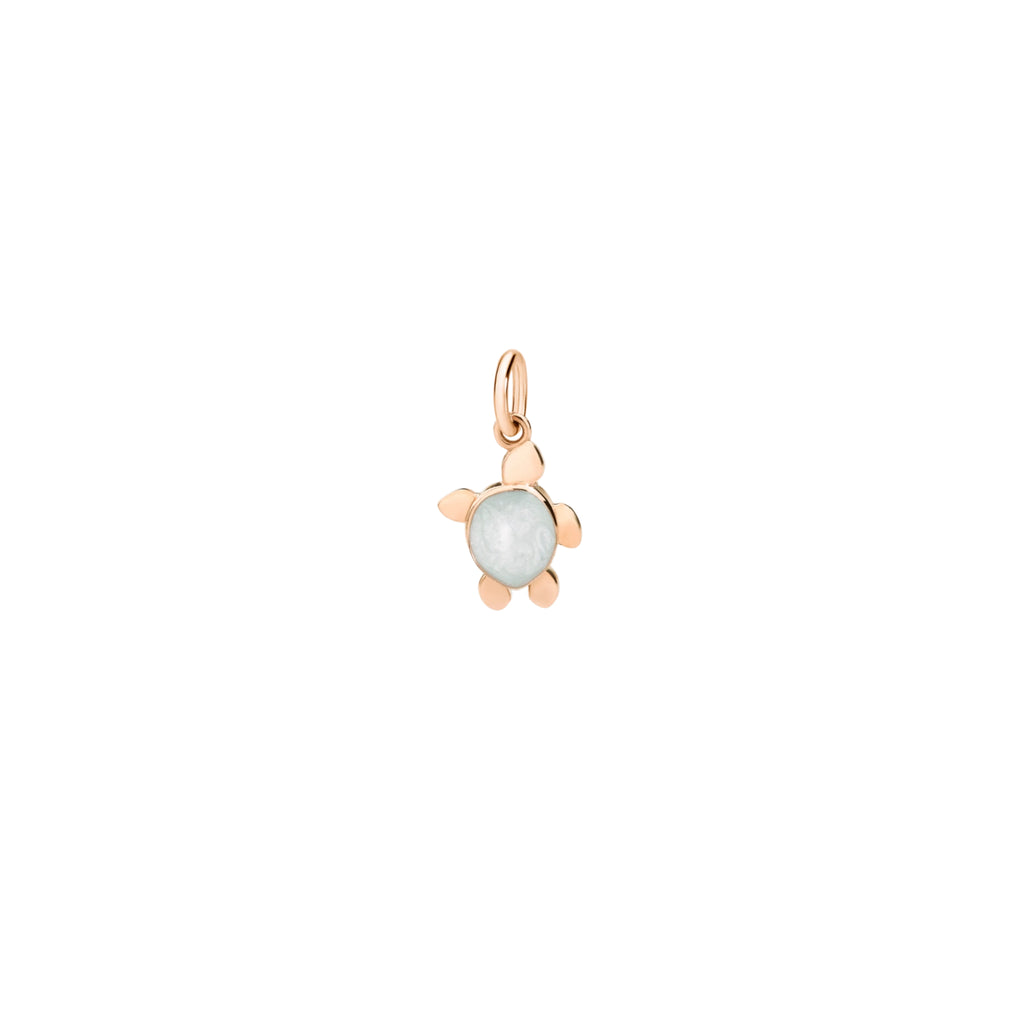 DoDo Anhänger Wasserschildkröte aus Roségold und Emaille (DMC0027-TURTL-EPA9R) aus Roségold mit Emaille