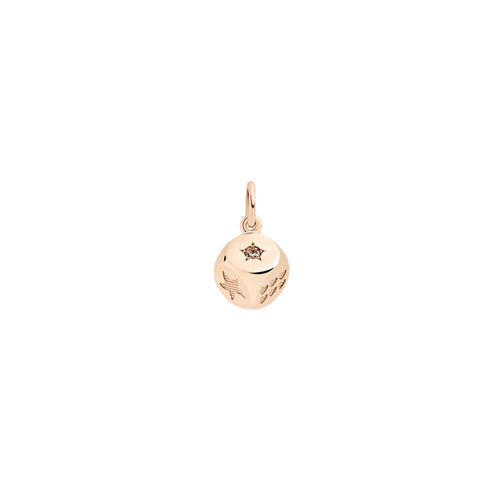 DoDo Anhänger Würfel (DMC4003-DICES-BR09R) aus Roségold mit Diamant