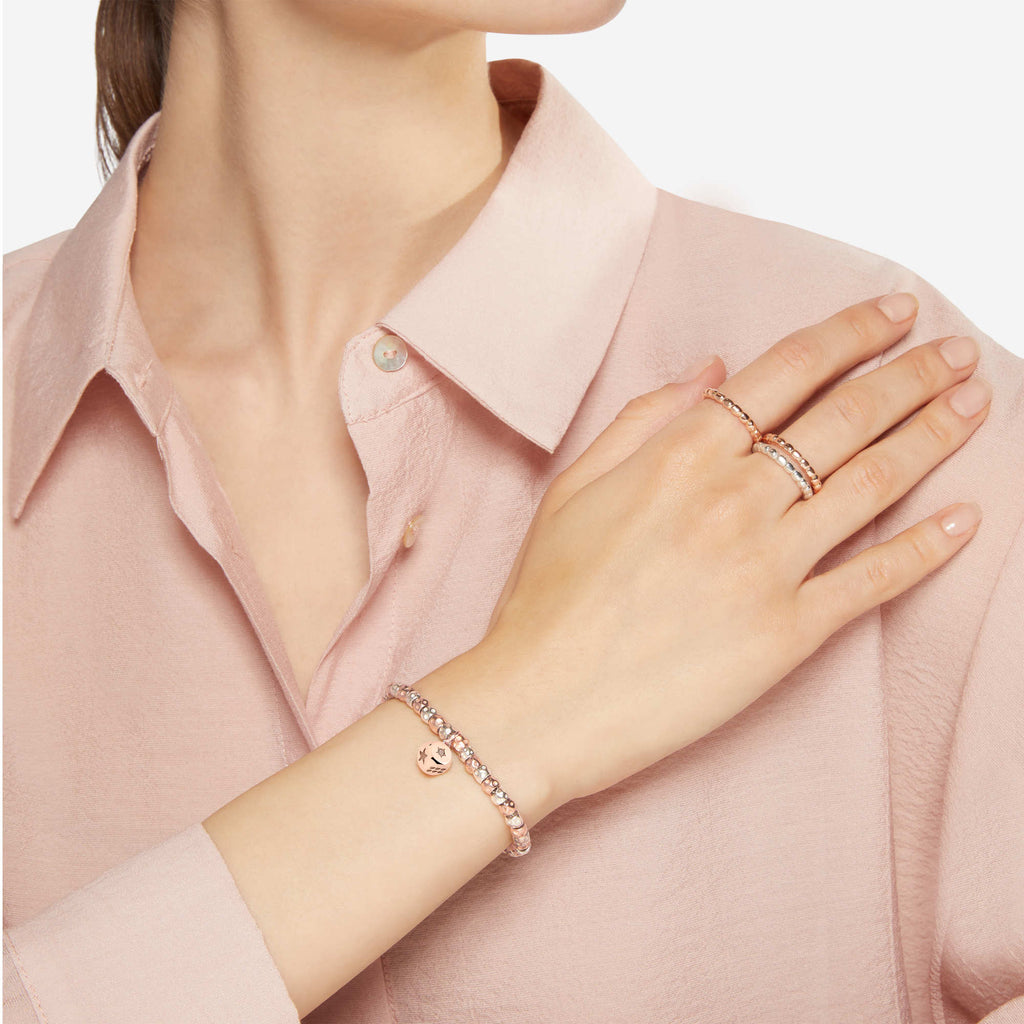 DoDo Anhänger Würfel (DMC4003-DICES-BR09R) aus Roségold mit Diamant