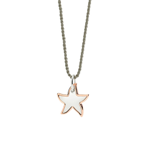 DoDo Anhänger XL Stellina aus Silber und Roségold (DMC5023-STARL-0009R) aus Bicolor-Gold